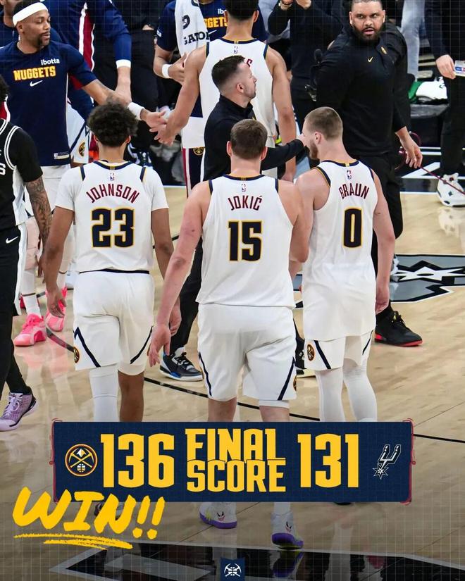 约基奇三双逆转马刺 穆雷末节狂砍30分助掘金绝